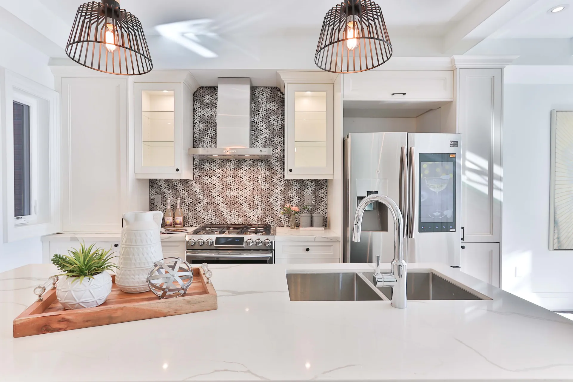 Clean interior of a home kitchen